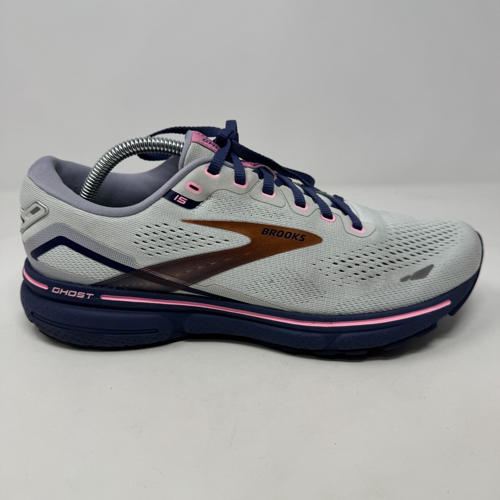 Brooks Ghost 15 1203801B492 White/Copper‎ Running Shoes Sneakers Women's Size 11 - Picture 2 of 12